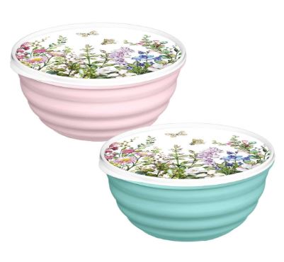 Миска Latina 3,2л с крышкой с декором Цветущий луг(микс)